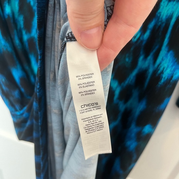 NWT Chico’s Animal Print Leopard Marie 3/4 Sleeve Knee Length Dress Medium 8 - Picture 7 of 8